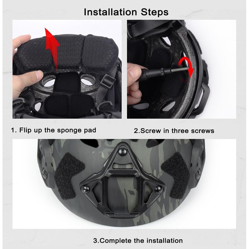 Metal Helmet NVG Mount Adapter, 3-Hole Type 2 Skeleton NVG
