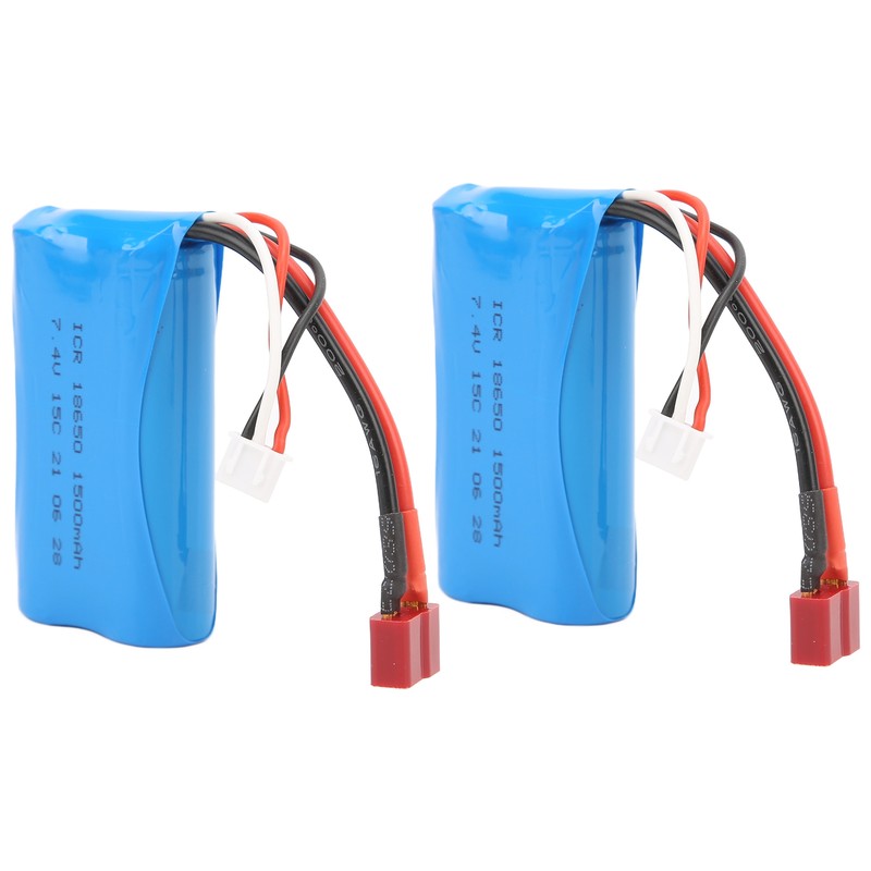 7.4V 1500mAh 15C Lipo Battery with Charging Cable Rechargeable Lithium