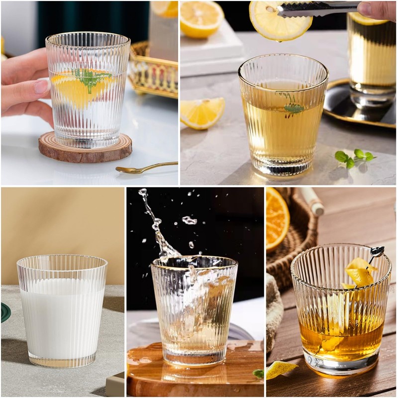 LUFFLOK 270ml Acrylic Water Cup Coffee Cups Plastic Cups Clear