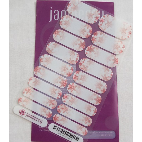 Jamberry Joyful Season H114 Nail Wrap Full Sheet