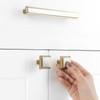BEROSSA Nickel and Gold Cabinet Knobs Square Cabinet Pulls 10
