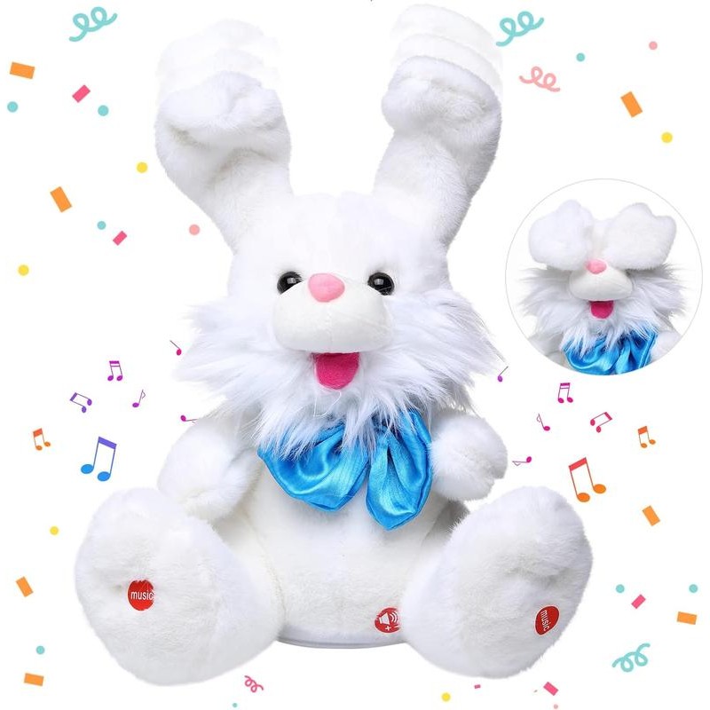 Children's Day Gift Talking Bunny Repeats What You Say Peek-A-Boo