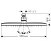 JINYOMFLY Rain Shower Head, Square Rain Shower Head, 13 Inches,