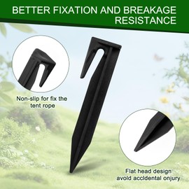 HOSSOM Pack of 100 Ground Pegs for Robotic Lawnmower Boundary Cables, Robotic Lawnmower Accessories, Pegs, Ground Spikes Nail for Lawn Robot Boundary Wire Tent Camping