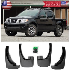 SDeelCase 4 PCS Factory Front & Rear Mud Guards Splash Flaps For 05-21 Nissan Frontier 4D