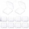 10 Pcs Mini Clear Plastic Box, 1.8 mm Thicken Transparent