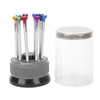 9pcs Screwdriver Set Flathead CrossHead Screwdrivers Kit with Rotating Base