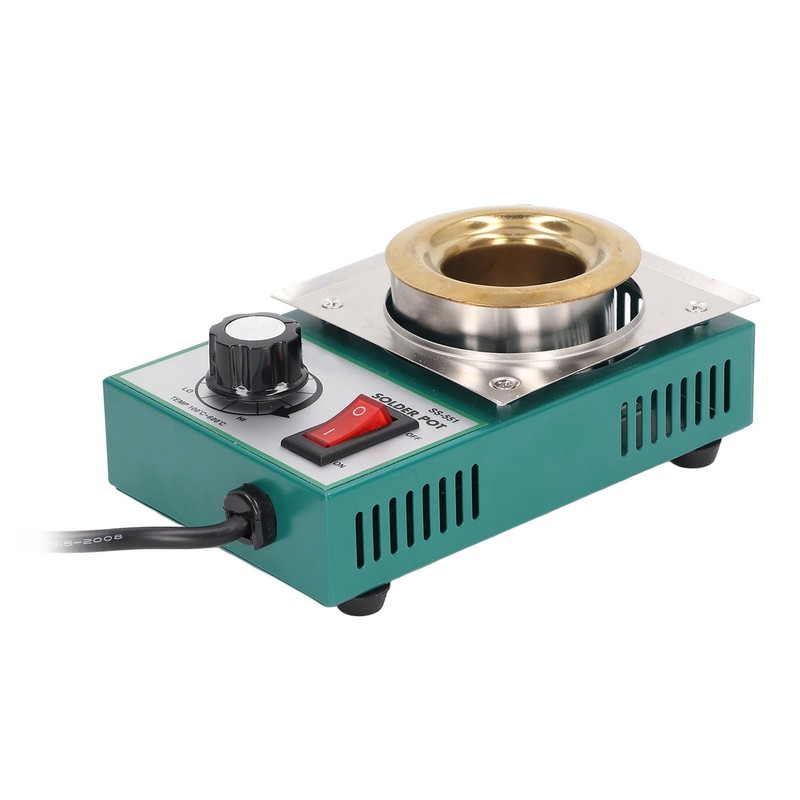 150W Round Solder Pot Stainless Steel Ti Plating Electronic Soldering