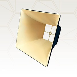 Royal Designs, Inc. Regal Square Bell Lamp Shade, 5 x 10 x 9, Black with Gold (BSO-715-10BLK/GL)