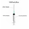 SHAOTONG 5ml Syringe with 21G 1.5In Needle - Disposable Individual Packaging (5ML-21G-100PACK)
