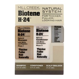 Pack of 1 x Mill Creek Biotene H-24 Tri-Pack Shampoo Conditioner Scalp Emulsion - 1 Set