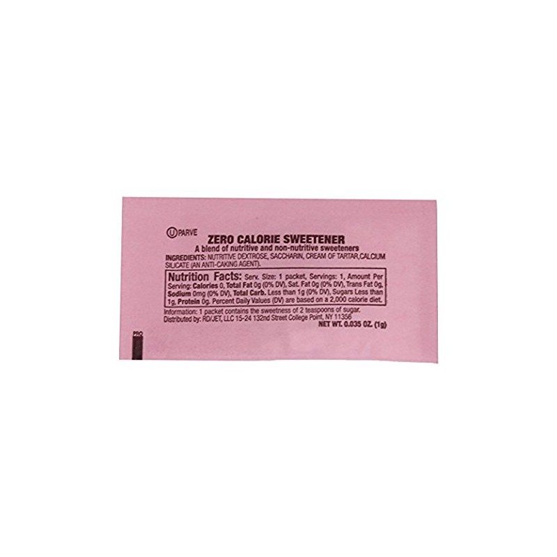 Chefs Quality Sugar Substitute Pink Packets, 1000 Count