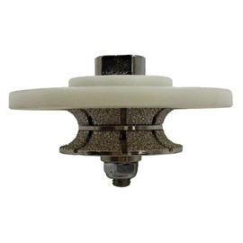 3/4" Full Bullnose Extended Guide Diamond Hand Profile Wheel for Granite, Marble, Concrete, Masonry and Stone, 40/50 Grit, Shape V, 5/8"-11 Arbor