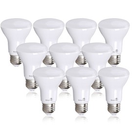 Bioluz LED 10 Pack BR20 R20 LED Bulb 4000K Cool White 6W = 50 Watt Replacement 90 CRI 540 Lumen Indoor/Outdoor UL Listed CEC Title 20 Compliant (Pack of 10)