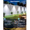 JOFIOS Fence Lights Solar Powered with Remote 12 Pack, Warm