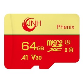 Micro SD Card, 64 GB, JNH, Ultra High Speed 100MB/s UHS-I U3 V30, 4K Ultra HD, App Optimized, A1 Compatible, Eco Packaging
