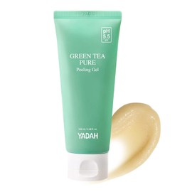 YADAH Green Tea Pure Peeling Gel 3.4 Fl Oz - pH-balanced exfoliating gel with natural cellulose to smooth and revitalize surfaces and balance moisture into the skin Scent / 야다 그린티 퓨어 필링 젤 3.4 Fl Oz - 천연 셀룰로오스가 함유된 pH 균형 각질 제거 젤로 매끄럽고 표면을 되살리며 피부까지 수분 균형을 유지합니다 Scent