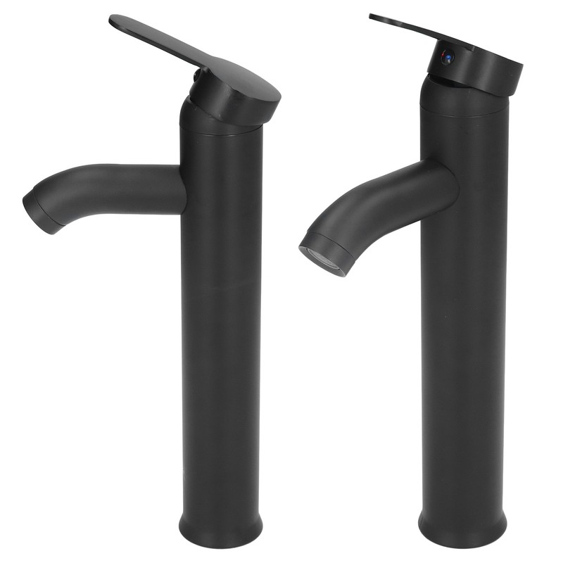 Black Faucet Bathroom G1/2 Stainless Steel Easy Control Matte Black