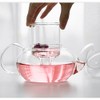 TAMUME 600ML Klassische Art-Glasteekanne mit Infuser Glassieb und Kappe