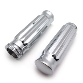 SMT-Billet 1" Handlebar Grips Compatible With Yamaha Harley Davidson bikes 1986-2013 Chrome motorcycle [B00ZZLKUWM]
