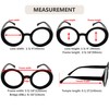Eyekepper Paquete de 4 gafas de lectura redondas para mujer,