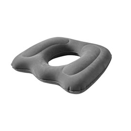 TENOL Portable Inflatable Donut Pillow Tailbone Pad Easy to Clean Durable Waterproof Butt Cushion Sitting Pad for Airplane Seats Travel Car Trains