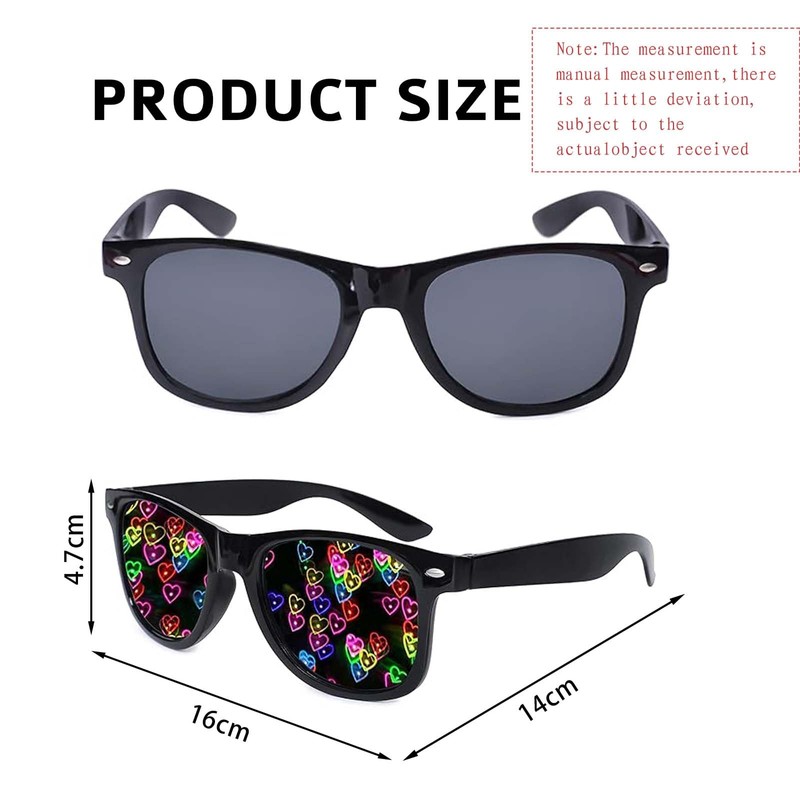 MUYAPAY Pack of 2 Diffraction Glasses, Party Glasses, Rave Glasses,