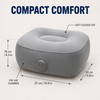 Inflatable PVC Footrest Pillow with Press-to-Inflate Valve for Travel and