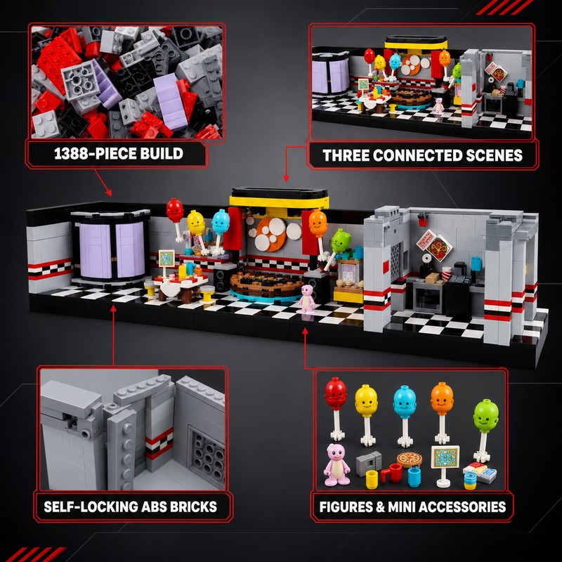 1388PCS Horror Game Building Block Set for Creative Play -