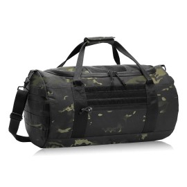 Men's Tactical Gym Bag 40L Large Capacity Duffle Bag with Shoe/Wet Compartments for Travel, Camping & Hiking Sportscolor: Army Green