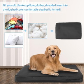 Nogsay Covers for dog beds, replacement cover for dog bed, waterproof, washable, removable pet bed, dog mat, dog mattress cover for dog cushion with zips, dog bed cover only