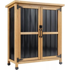 PETSCOSSET Outdoor Storage Shed, Garden Storage Cabinet
