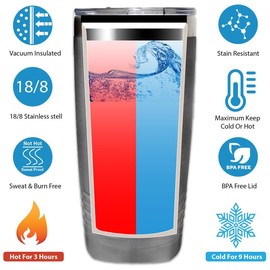 Travelling Tumbler 20oz Silver -Adventure Awaits B - Travel Journal Trip Planner Solo Travel Backpacker Guide Couples