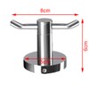 Dandelionsky 2PCS Wall Mount Robe Hooks Modern Polished Chrome Solid