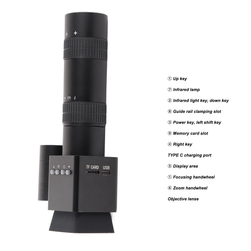 Night Vision Monocular HD Clear Accurate Color Display Infrared Monocular