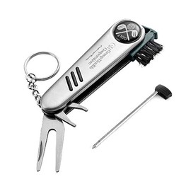 IKAAR Golf Cleaning Set Including Golf Club Brush, Divot Forks, Golf Wrench, Scoring Pen and Keyring for Golf Accessories Gift