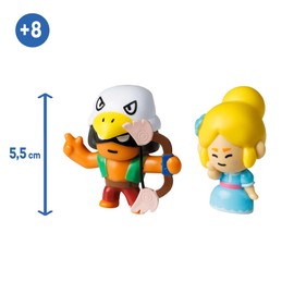 Bizak Brawl Stars Pack of 2 Figures 6 cm in Box BO and Piper (64112015-4)