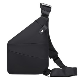 1 Piece Casual Right Chest Bag, Multi-layer Waterproof Crossbody Bag, Fashionable Small Shoulder Bag, Suitable for Daily Hiking, Cycling and Sports Training (Black)