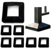 Black Deck Post Base Cover for Railings, 2x2 Inch, 6