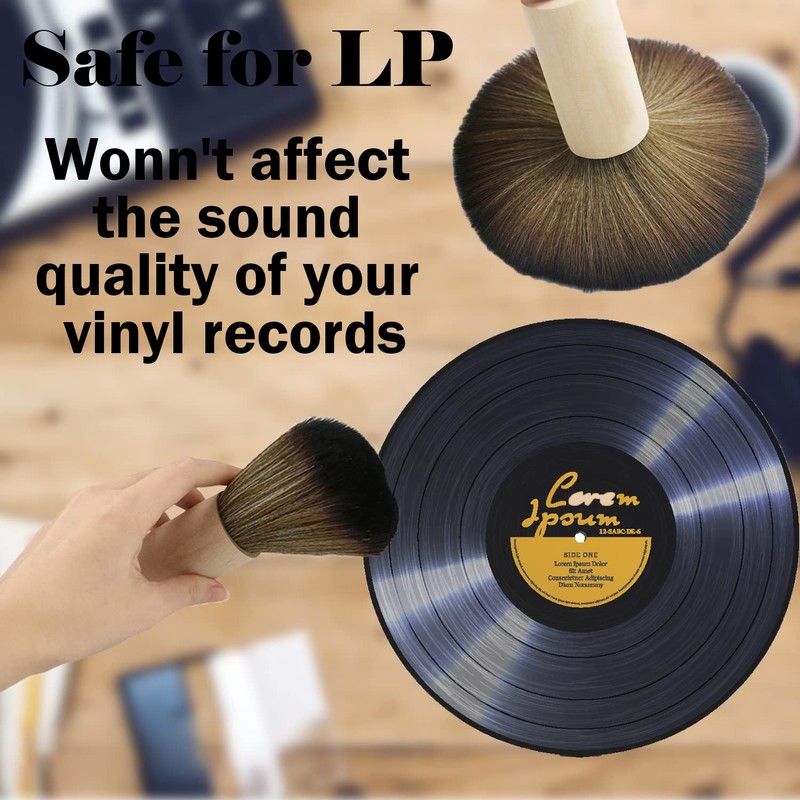 Turntable Vinyl Record Brush, Anti-Static Dust Record Cleaning Brush for
