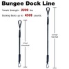 4 Feet Bungee Dock Line Mooring Rope with Stainless Steel