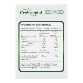 Probvioptal Probióticos Y Prebióticos 30 Cápsulas Sabor Sin Sabor