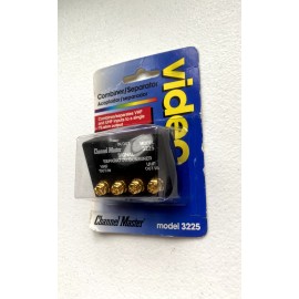 Channel Master Combiner Separator VHF and UHF output Channel Master 75 Ohm - Black/Gold Color