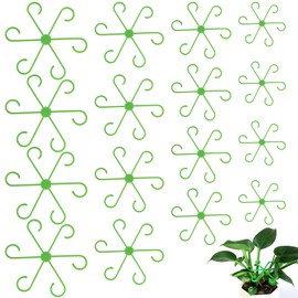 16 Pcs Plant Stem Support Climbing Houseplant Support Stakes, Reusable Plastic Stem Supports for Indoor Plants, Plant Trellis and Branch Holders for Healthy Growth and Thriving Indoor Garden