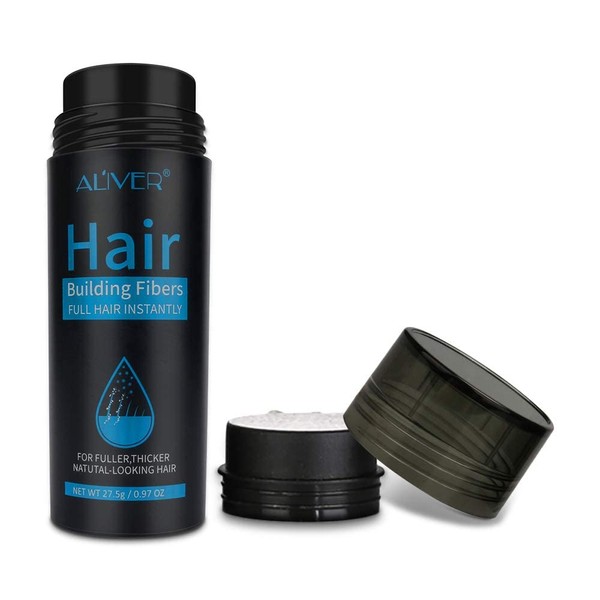 Hair Building Fibres, Professional Quality Fiber Hair Powder, Hair Loss Concealer for Thinning Hair for Women and Men, Best Hair Thickening Products Dark Brown