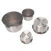 4Pcs Stainless Steel Preservation Box Large Capacity Round Food Storage