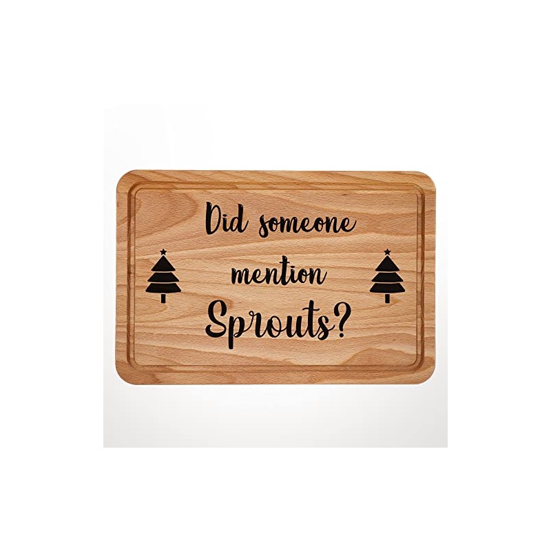 Did Someone Mention Sprouts, Funny Christmas Chopping Board, Novelty Kitchen