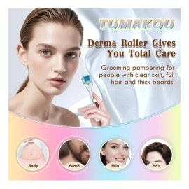 Rodillo De Microagujas Para Rostro, Cuero Cabelludo Y Barba