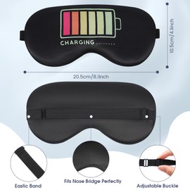 2 Pcs Sleep Mask for Kids Boys, Silk Eye Covers for Sleeping, Adjustable Strap & Light Blocking Design, Adult Children's Bedtime Blindfold for Travel and Home Use (2 Pcs Game Mask-Pattern 1)