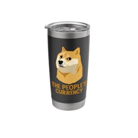 Dogecoin The People's Currency Funny Crypto Cryptocurrency Stainless Steel Insulated Tumbler